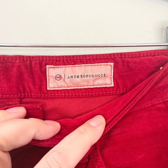 Adriano Goldschmied Jeans Women 29 Red The High Rise Stevie Ankle Slim Straight - Picture 5 of 11